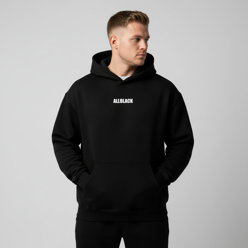 ALLBLACK HOODIE DEFO OVERSIZE
